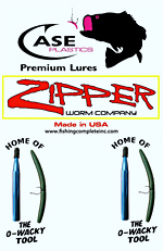 Fishing Complete Inc - Case Plastics Zipper Worms Company O-Wacky Too